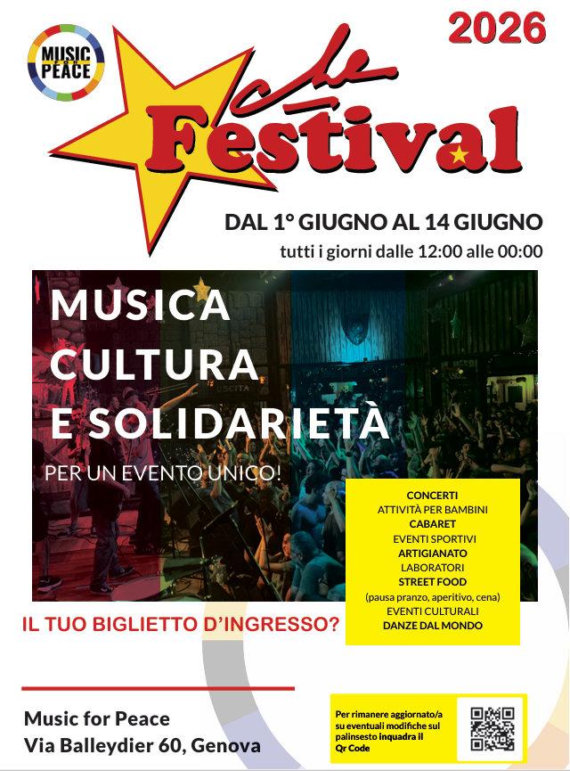 Music For Peace Chefestival Programma 2026 PDF